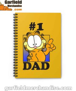 garfield fathers day number one dad yellow notebook