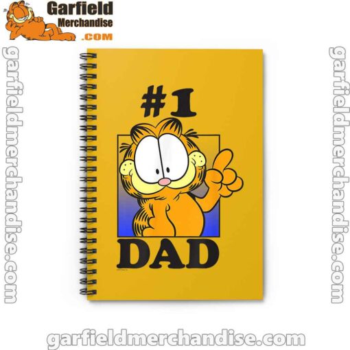 garfield fathers day number one dad yellow notebook