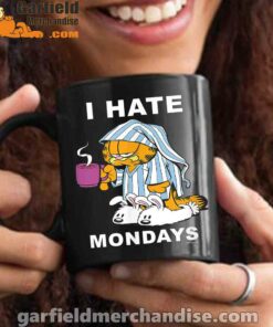 garfield hate mondays are for suffering and naps black mug