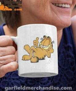 garfield just pretend im listening white coffee mug