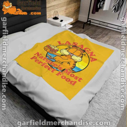 garfield lasagna natures most perfect food yellow blanket