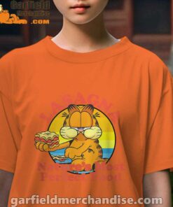 garfield lasagna natures most perfect food youth girl orange shirt