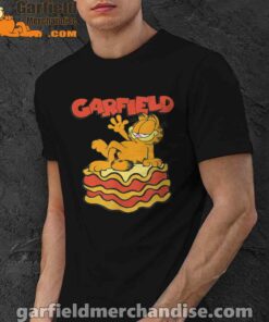 garfield lasagna slice pose black men shirt