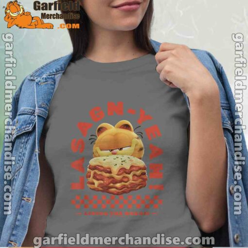 garfield lasagna yeah brown shirt for women