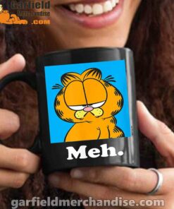 garfield life’s too short to care meh black mug