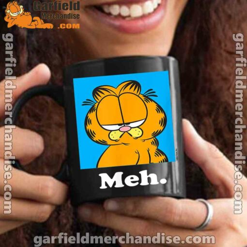 garfield life’s too short to care meh black mug