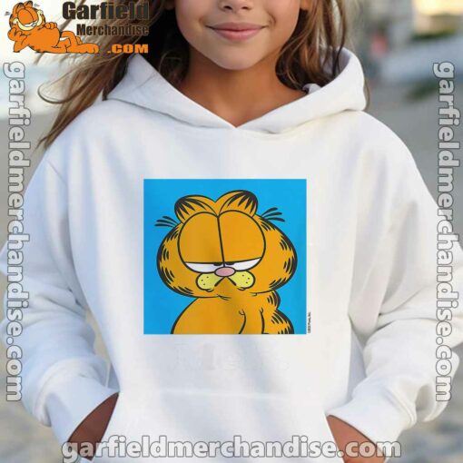 garfield life’s too short to care meh girl hoodie white