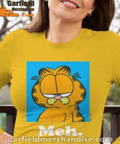 garfield life’s too short to care meh long sleeve yellow women