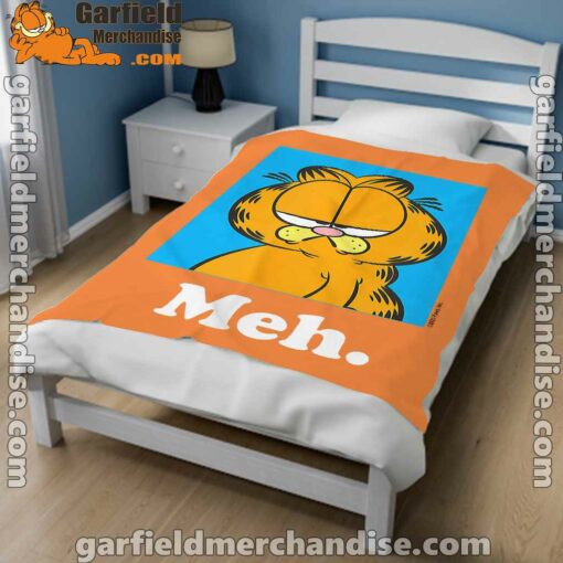 garfield life’s too short to care meh orange blanket