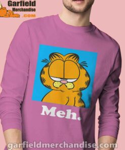 garfield life’s too short to care meh pink long sleeve men