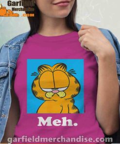 garfield life’s too short to care meh pink women shirt