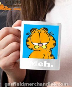 garfield life’s too short to care meh white mug