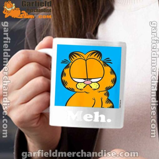 garfield life’s too short to care meh white mug