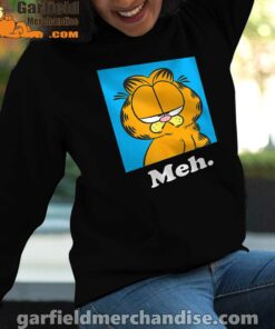 garfield life’s too short to care meh women black hoodie