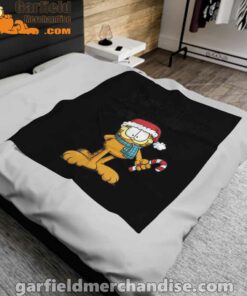 garfield merry christmas black blanket