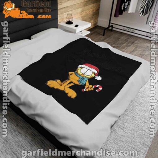 garfield merry christmas black blanket