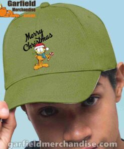 garfield merry christmas green hat