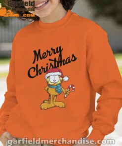 garfield merry christmas orange boy sweatshirts