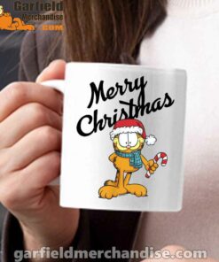 garfield merry christmas white mug