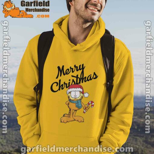 garfield merry christmas yellow men hoodie