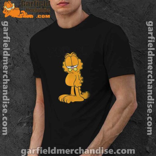 garfield mood too tired to care black men shirt