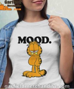 garfield mood too tired to care white shirts for women