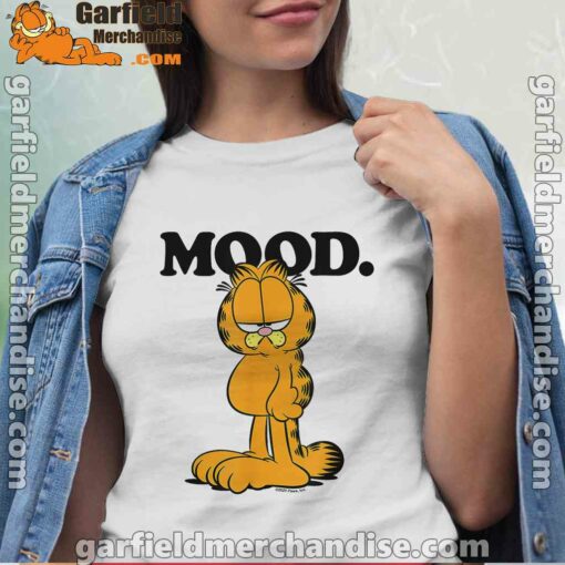 garfield mood too tired to care white shirts for women