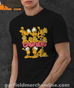 garfield multiple poses black men shirt