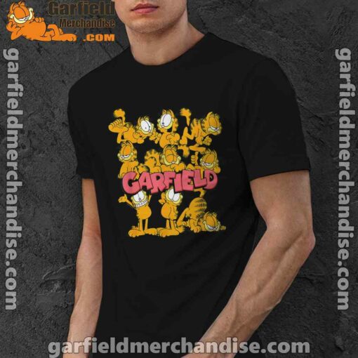 garfield multiple poses black men shirt