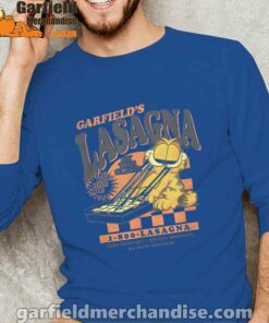 garfield vintage the slice garfields lasagna men with blue long sleeve