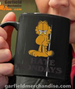 hate mondays garfield are just nature’s way of ruining my life black coffee mug