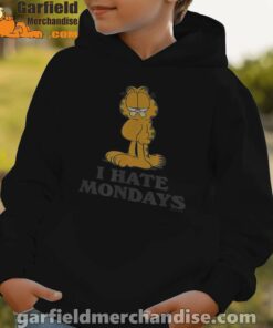 hate mondays garfield are just nature’s way of ruining my life black hoodie for kid boy