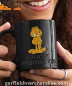 hate mondays garfield are just nature’s way of ruining my life black mug