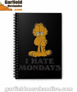 hate mondays garfield are just nature’s way of ruining my life black notebook