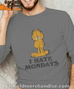 hate mondays garfield are just nature’s way of ruining my life brown long sleeve for men