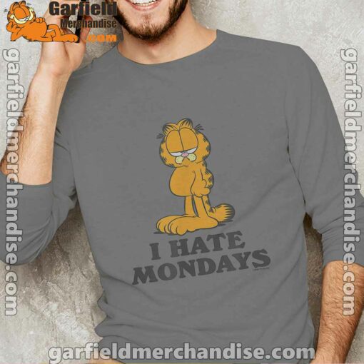 hate mondays garfield are just nature’s way of ruining my life brown long sleeve for men