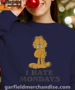 hate mondays garfield are just nature’s way of ruining my life navy sweatshirts for girl