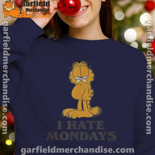 hate mondays garfield are just nature’s way of ruining my life navy sweatshirts for girl