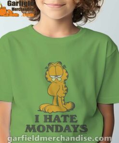 hate mondays garfield are just nature’s way of ruining my life tee green for youth boy