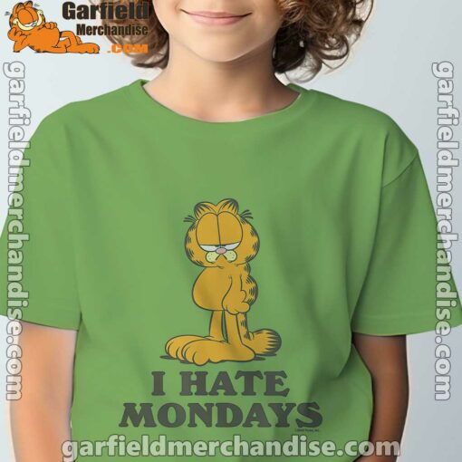 hate mondays garfield are just nature’s way of ruining my life tee green for youth boy