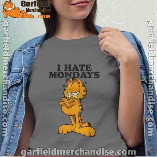 i hate mondays garfield brown shirt for women