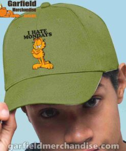 i hate mondays garfield green hat