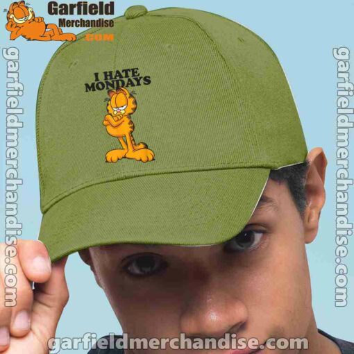 i hate mondays garfield green hat