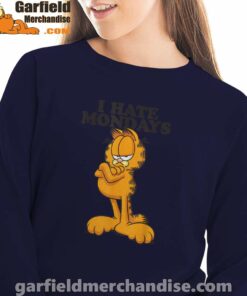 i hate mondays garfield navy sweatshirt for women